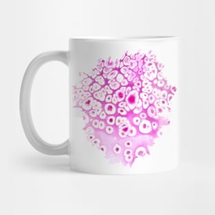 Pink Cells Acrylic Pour Painting Mug